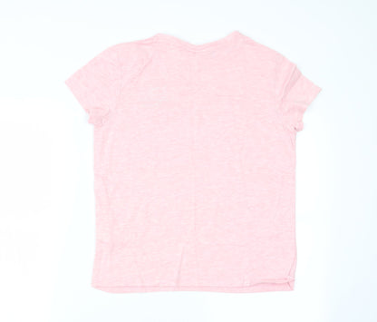 Disney Womens Pink Solid  Top Pyjama Top Size 12