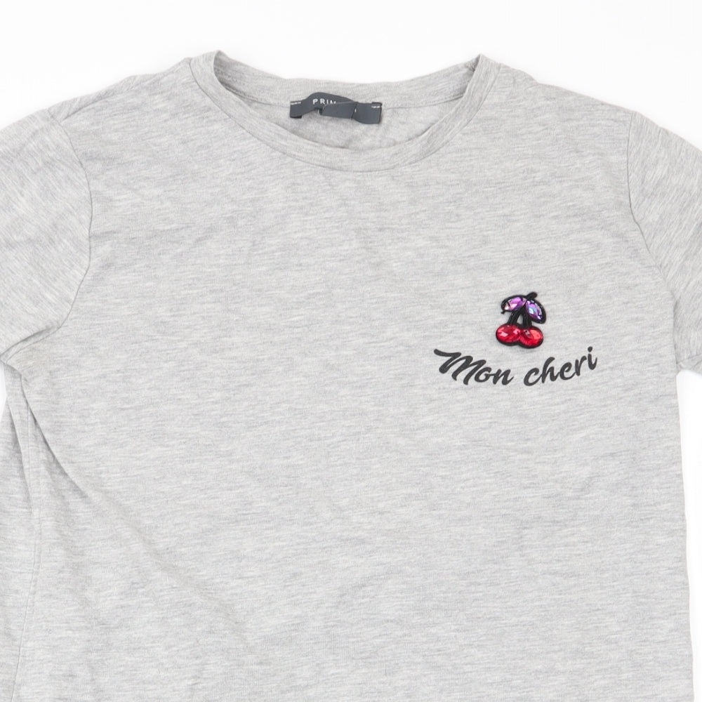 Primark Womens Grey   Basic T-Shirt Size 8