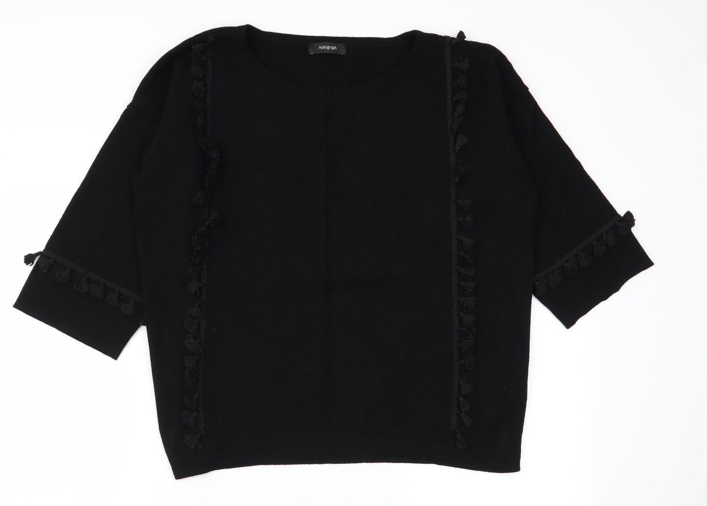 Womens UK Size 12 M&S Black Pullover Jumper