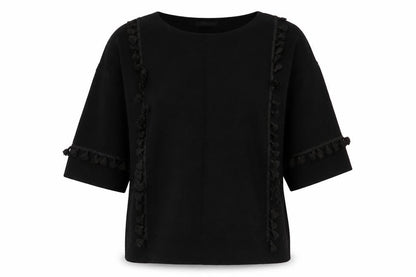 Front view of Marks & Spencer women’s black jumper, size UK 12