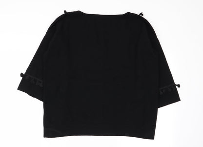Womens UK Size 12 M&S Black Pullover Jumper