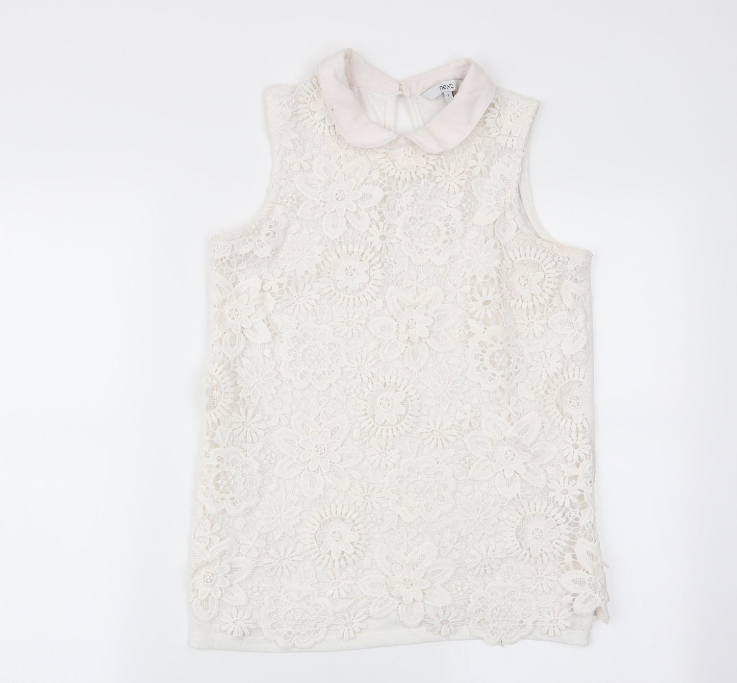 Womens UK Size 8 NEXT White Basic Tank