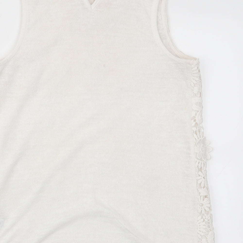 Womens UK Size 8 NEXT White Basic Tank