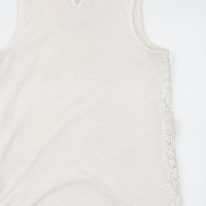 Womens UK Size 8 NEXT White Basic Tank