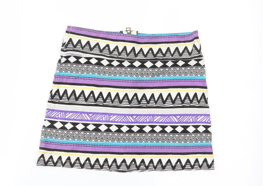 Womens UK Size 10 Topshop Multicoloured Basic Tank