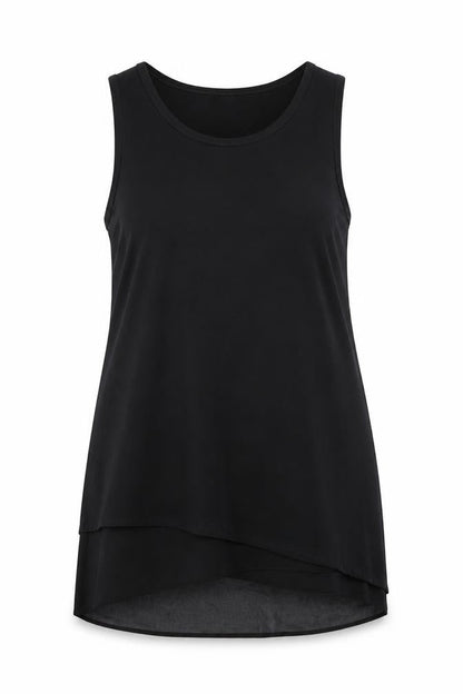 Womens UK Size L Preworn Black Basic Tank