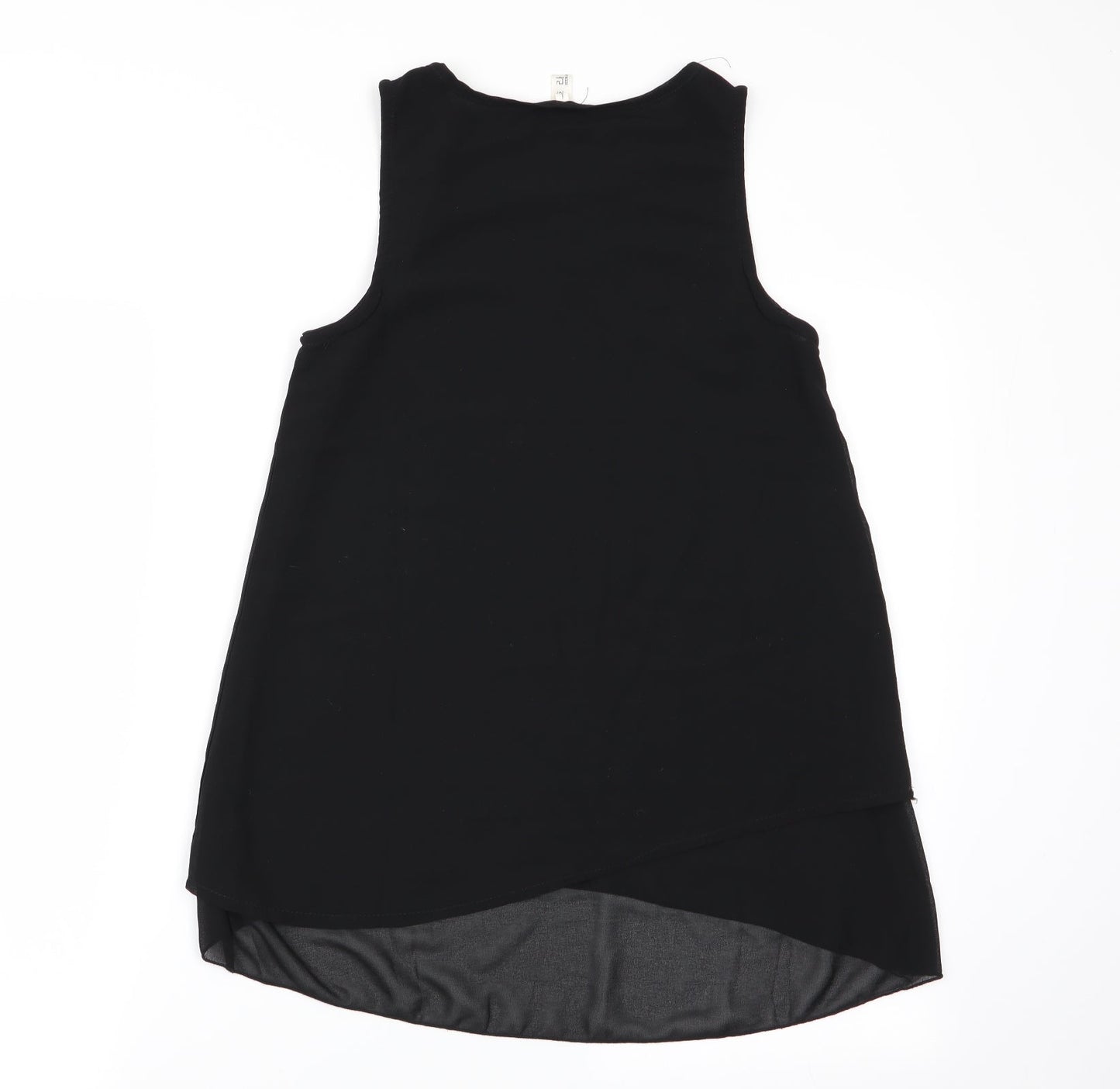 Womens UK Size L Preworn Black Basic Tank