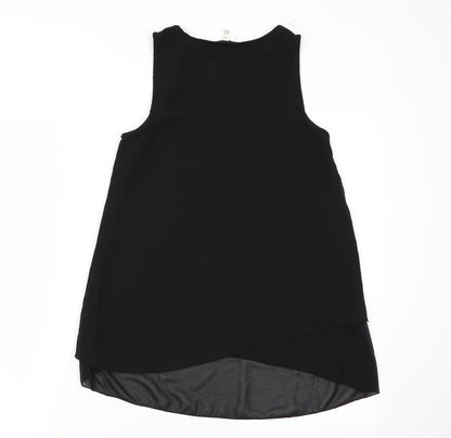 Womens UK Size L Preworn Black Basic Tank