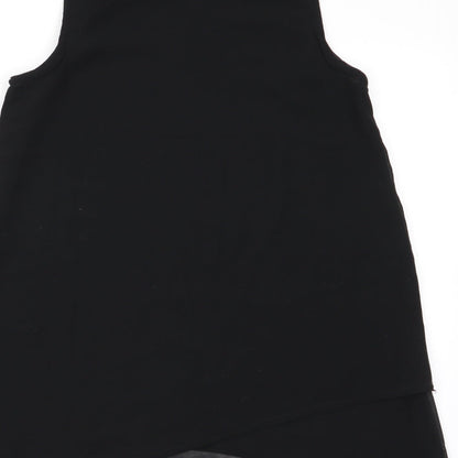 Womens UK Size L Preworn Black Basic Tank