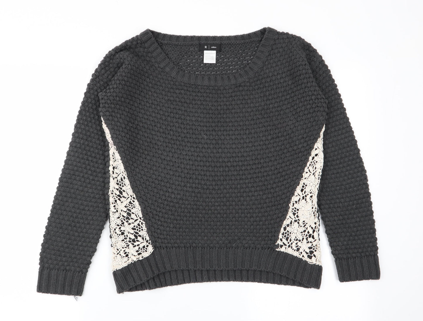 Womens UK Size 10 r edition Grey Pullover Jumper