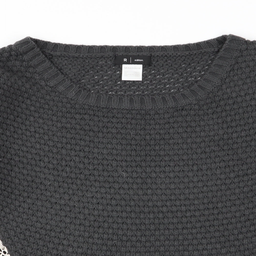 Womens UK Size 10 r edition Grey Pullover Jumper