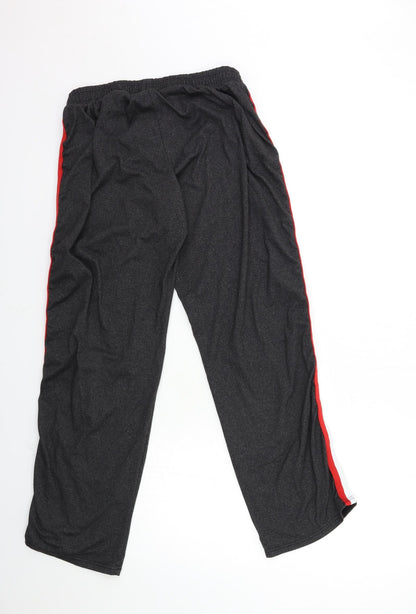 SHOSHO Womens Black   Sweatpants Trousers Size L L28 in