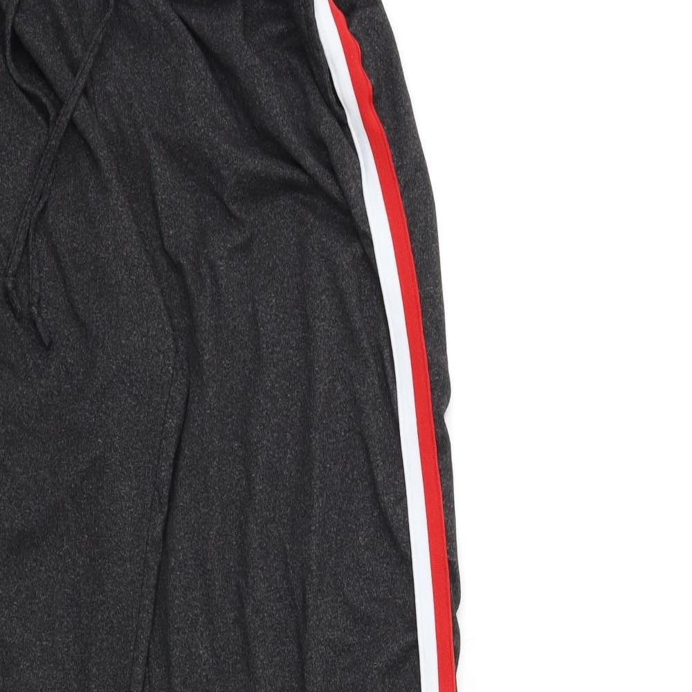 SHOSHO Womens Black   Sweatpants Trousers Size L L28 in