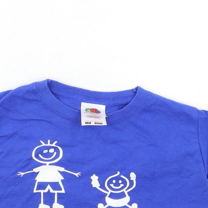 Fruit of the Loom Baby Blue   Basic T-Shirt Size 12 Months  - big brother