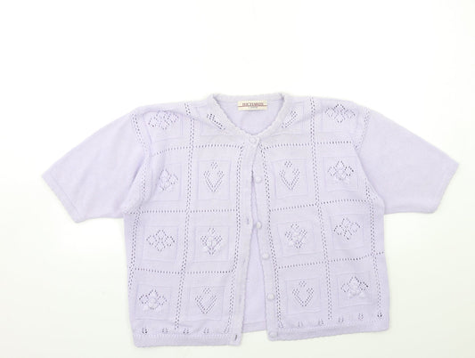 Richards Womens Purple  Knit Cardigan Jumper Size L