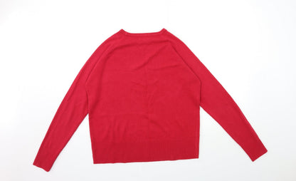 Womens UK Size XL sarah hamilton Red Pullover Jumper