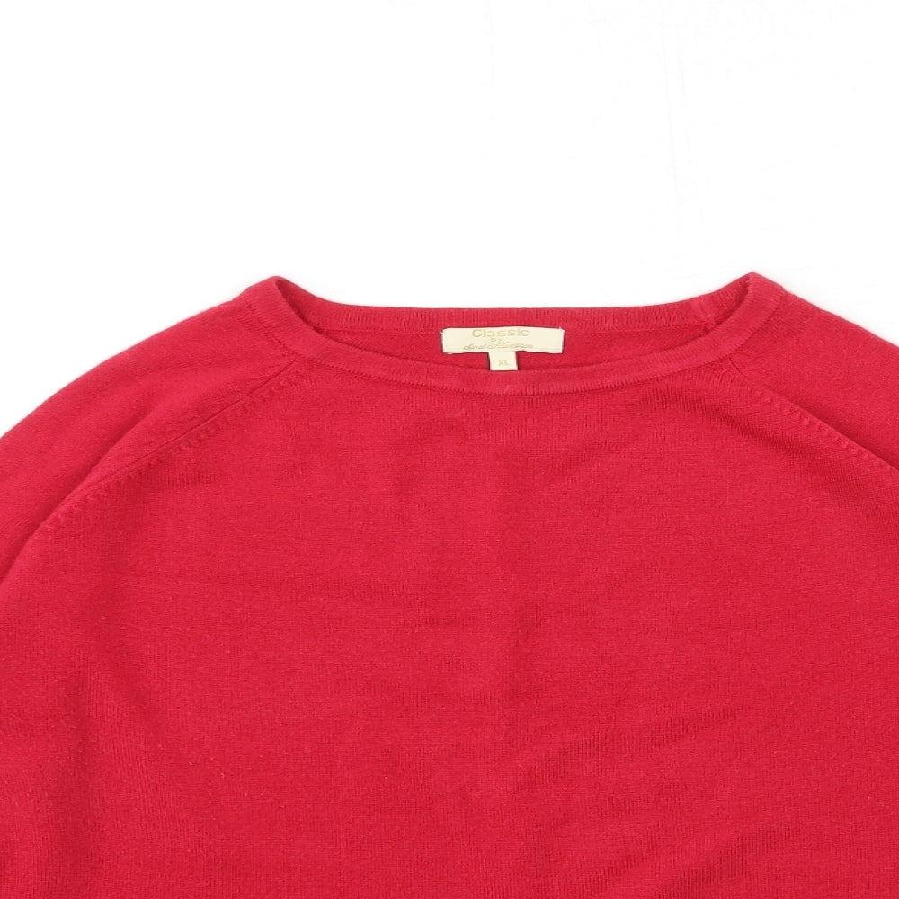 Womens UK Size XL sarah hamilton Red Pullover Jumper