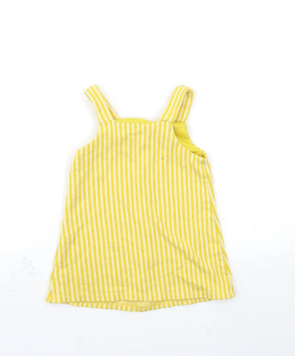 F&F Girls Yellow Striped  Pencil Dress  Size 3-4 Years
