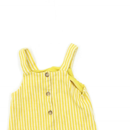 F&F Girls Yellow Striped  Pencil Dress  Size 3-4 Years