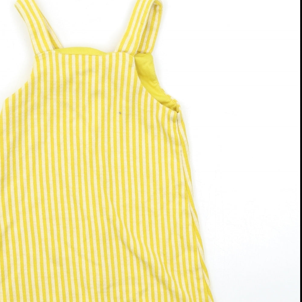 F&F Girls Yellow Striped  Pencil Dress  Size 3-4 Years