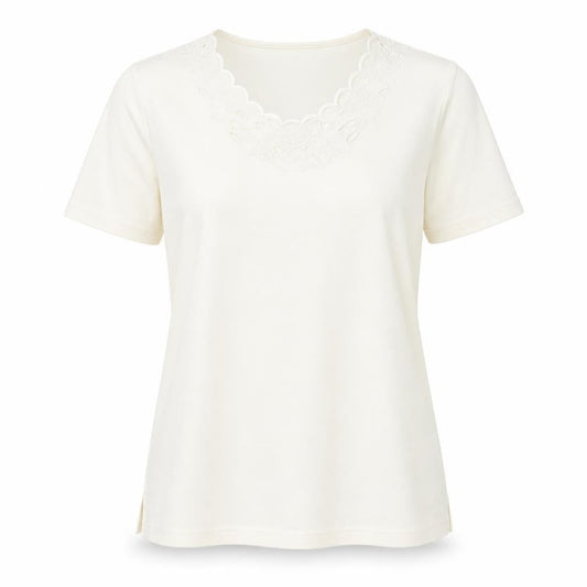 Womens UK Size M Bonmarché White Basic T-Shirt