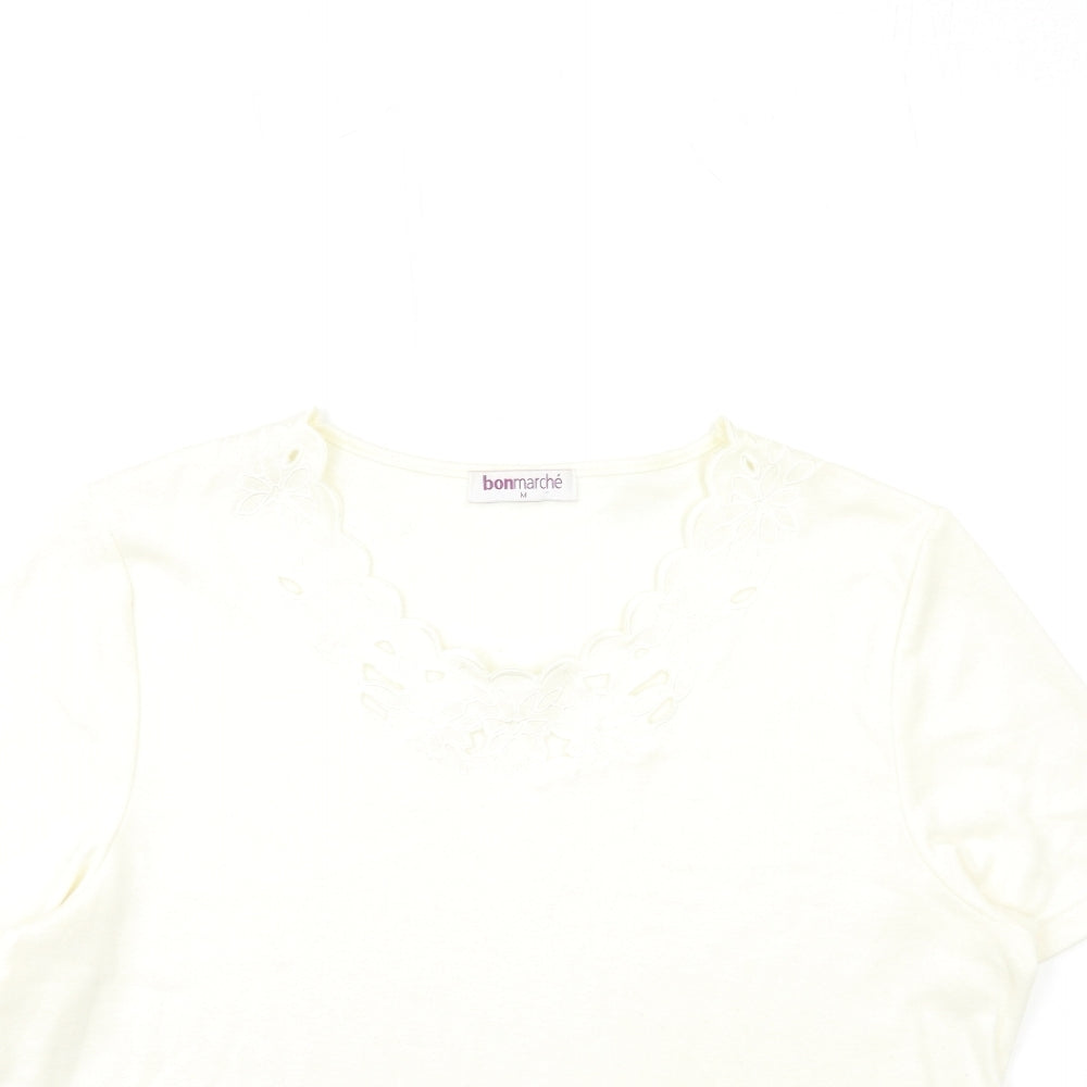 Bonmarché Womens White   Basic T-Shirt Size M