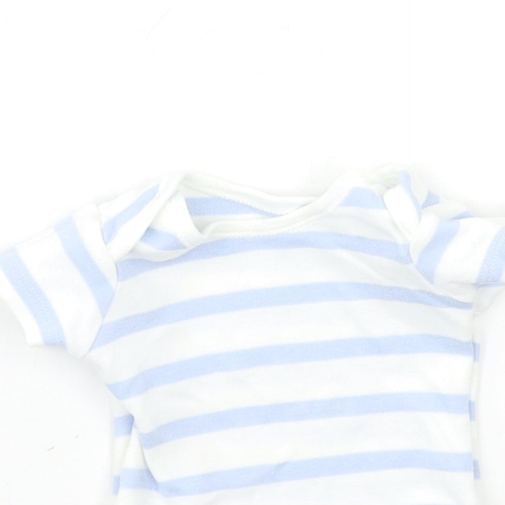 George Baby Blue Striped  Babygrow One-Piece Size Newborn