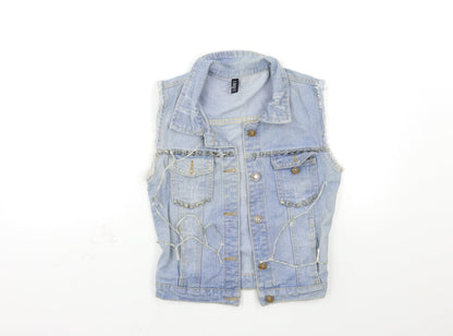 lxq Womens Blue  Denim Jacket  Size S  - fair lights