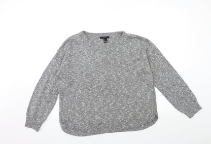 FOREVER 21 Womens Grey  Knit Pullover Jumper Size L