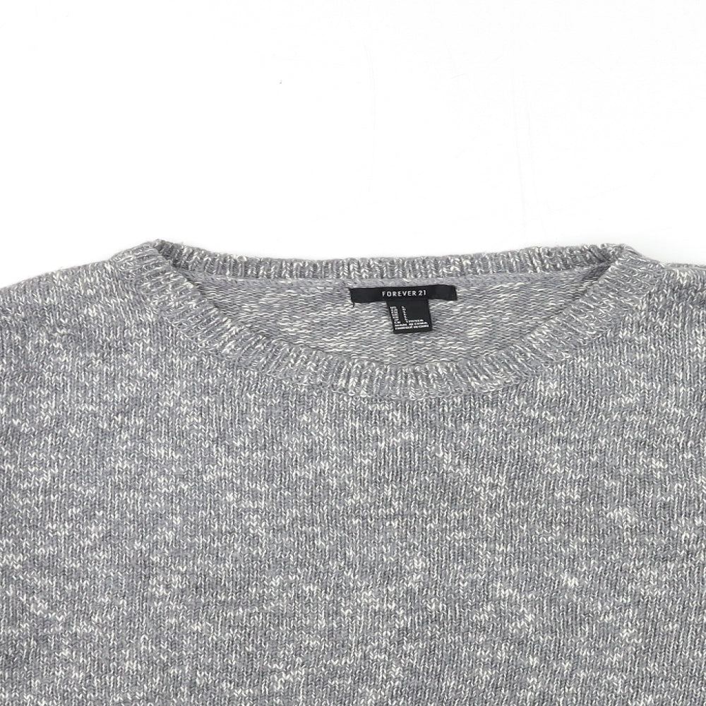 FOREVER 21 Womens Grey  Knit Pullover Jumper Size L