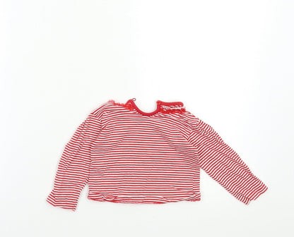Earlydays Baby Red Striped  Basic T-Shirt Size 6-9 Months
