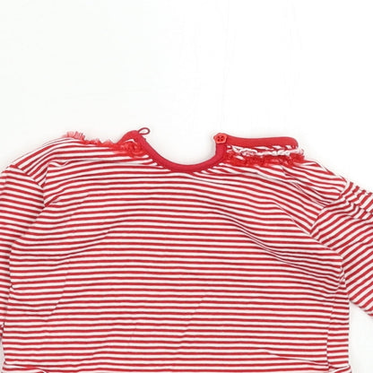 Earlydays Baby Red Striped  Basic T-Shirt Size 6-9 Months