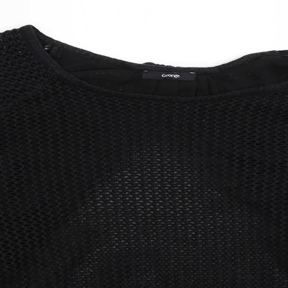George Womens Black   Pullover Jumper Size 8