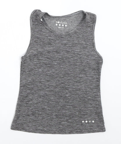 Matalan Girls Grey   Basic Tank Size 6-7 Years