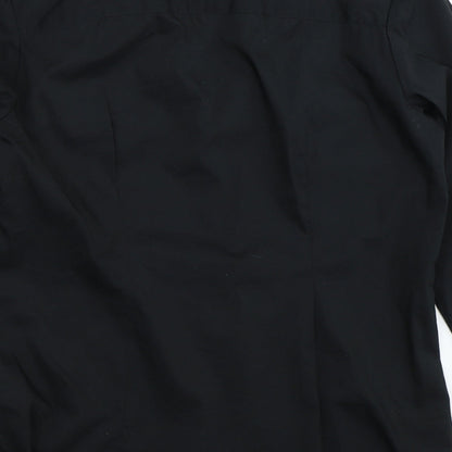 Womens UK Size 40 H&M Black Basic Button-Up