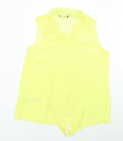 Dorothy Perkins Womens Yellow   Basic Button-Up Size 10