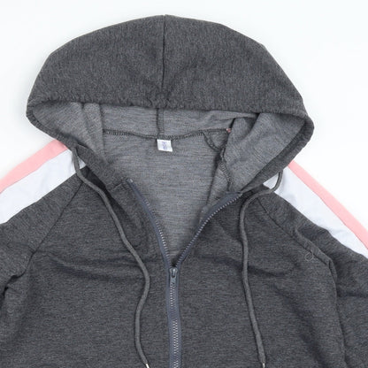 Hawiton Womens Grey   Full Zip Hoodie Size S