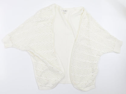 Dressbarn Womens White   Cardigan Jumper Size S