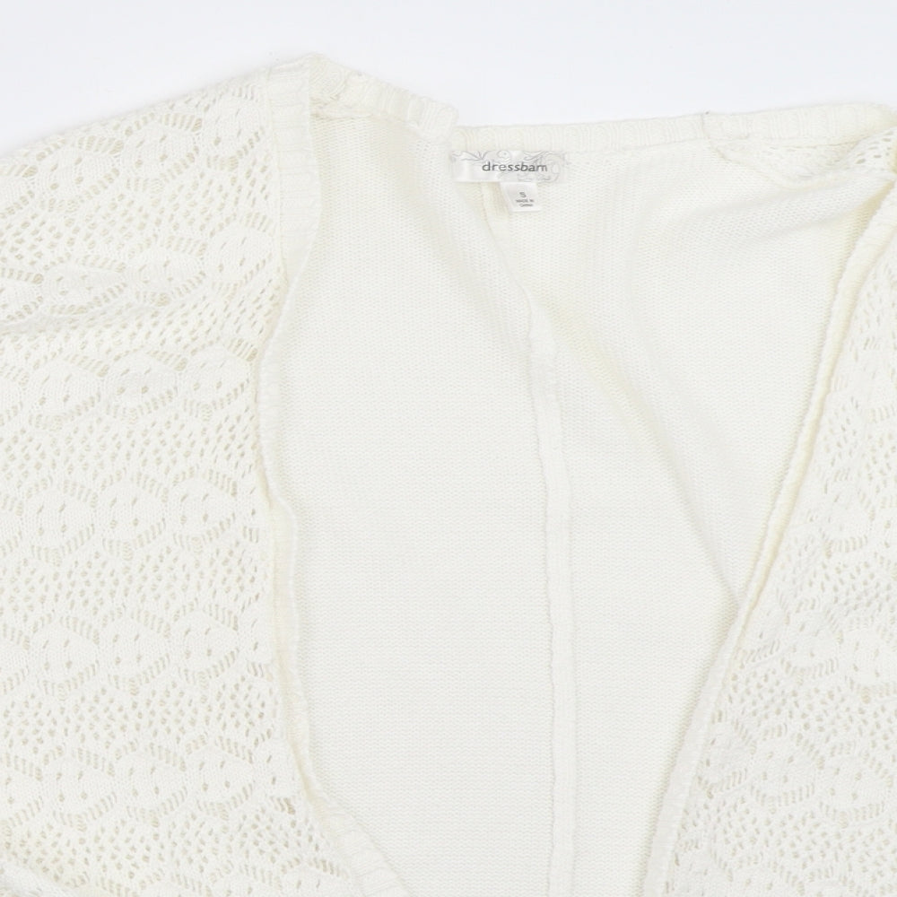 Dressbarn Womens White   Cardigan Jumper Size S