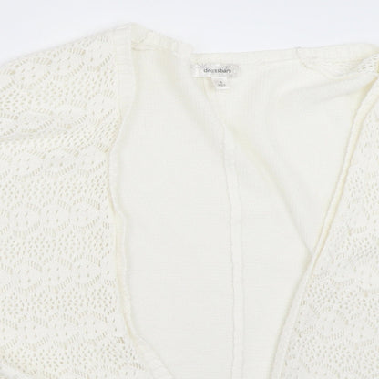 Dressbarn Womens White   Cardigan Jumper Size S