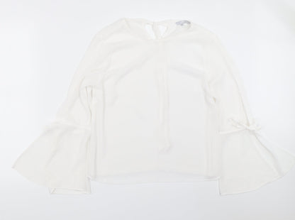 Womens UK Size 12 Red Herring White Basic Blouse
