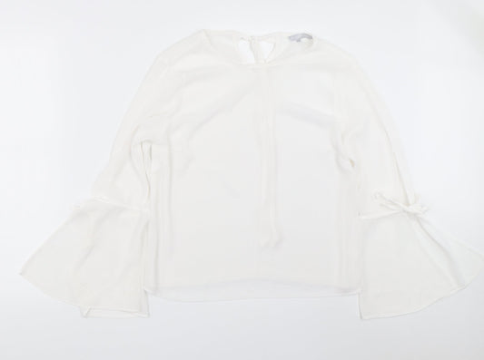 Womens UK Size 12 Red Herring White Basic Blouse