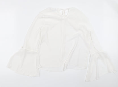Womens UK Size 12 Red Herring White Basic Blouse