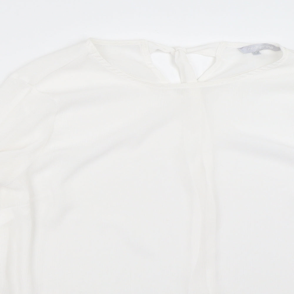 Womens UK Size 12 Red Herring White Basic Blouse