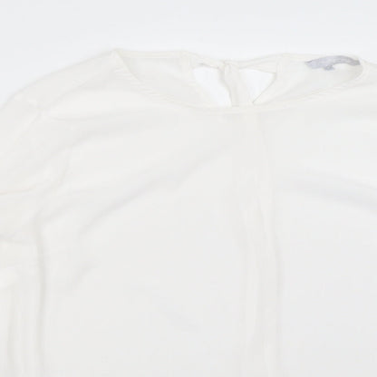 Womens UK Size 12 Red Herring White Basic Blouse