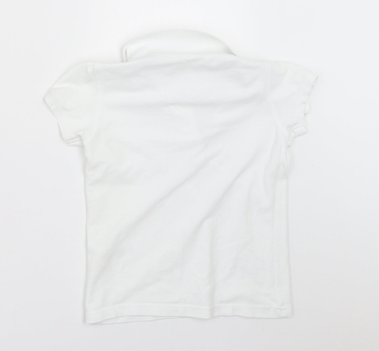 George Girls White   Basic Polo Size 5-6 Years  - school