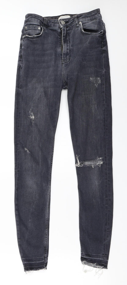 Zara Womens Grey   Skinny Jeans Size 36 L28.5 in