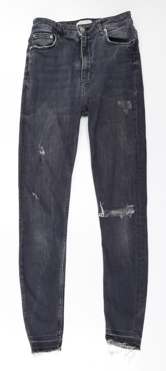 Zara Womens Grey   Skinny Jeans Size 36 L28.5 in