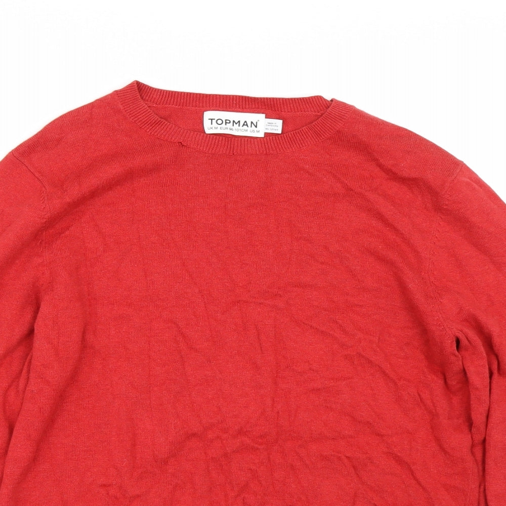 Topshop Mens Red   Pullover Jumper Size M