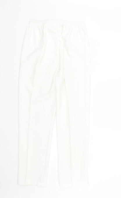 Womens UK Size 12 Preworn Regular Fit  White Trousers